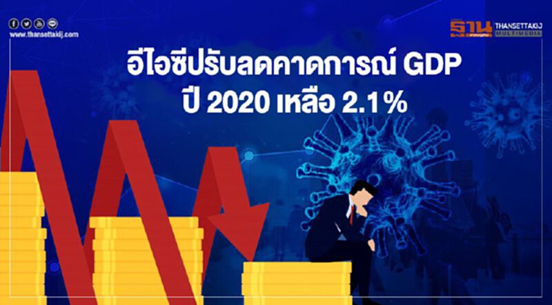 อีไอซีปรับลดคาดการณ์ GDP ปี 2020 เหลือ 2.1% อีไอซีปรับลดคาดการณ์ GDP ปี 2020 เหลือ 2.1%