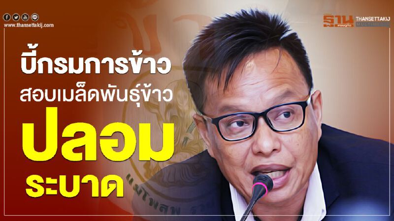 บี้กรมการข้าวสอบเมล็ดพันธุ์ข้าวปลอมระบาด