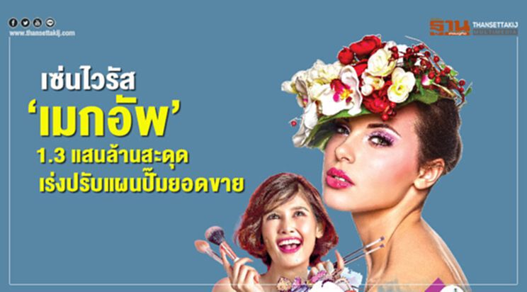 เซ่นไวรัส ‘เมกอัพ’ 1.3 แสนล้านสะดุด เร่งปรับแผนปั๊มยอดขาย เซ่นไวรัส ‘เมกอัพ’ 1.3 แสนล้านสะดุด เร่งปรับแผนปั๊มยอดขาย