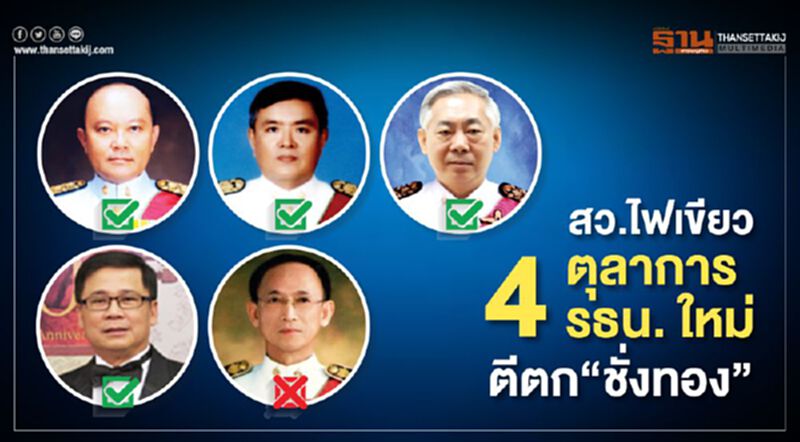 ส.ว.ไฟเขียว4ตุลาการศาลรธน.ใหม่ ตีตก “ชั่งทอง”สายศาลปค. ส.ว.ไฟเขียว4ตุลาการศาลรธน.ใหม่ ตีตก “ชั่งทอง”สายศาลปค.