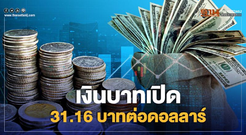 เงินบาทเปิด 31.16 บาทต่อดอลลาร์ เงินบาทเปิด 31.16 บาทต่อดอลลาร์