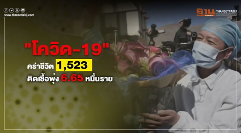 "โควิด -19" คร่าชีวิต 1,523 ติดเชื้อพุ่ง 6.65 หมื่นราย "โควิด -19" คร่าชีวิต 1,523 ติดเชื้อพุ่ง 6.65 หมื่นราย