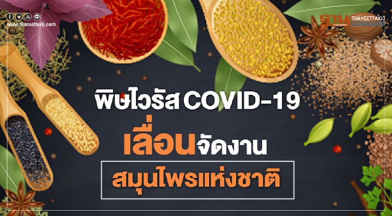 พิษไวรัสCOVID-19 เลื่อนจัดงานสมุนไพรแห่งชาติ พิษไวรัสCOVID-19 เลื่อนจัดงานสมุนไพรแห่งชาติ