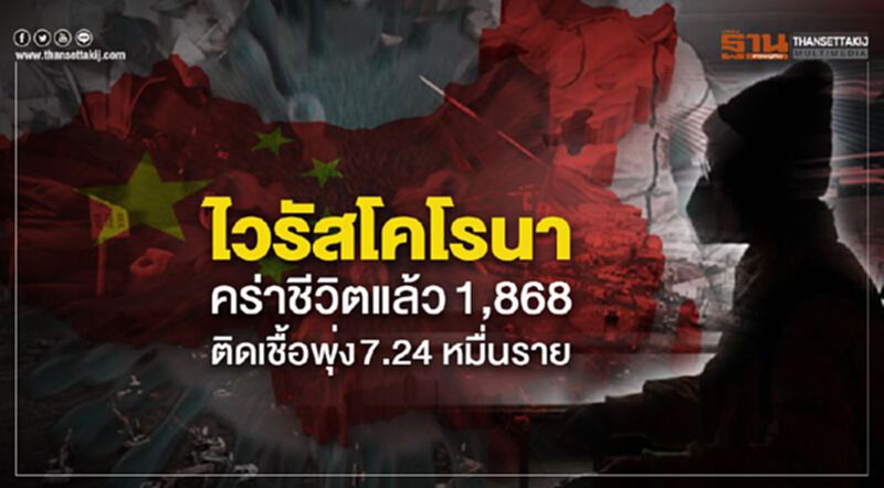 ไวรัสโคโรนาคร่าชีวิตแล้ว1,868 ติดเชื้อพุ่ง 7.24 หมื่นราย ไวรัสโคโรนาคร่าชีวิตแล้ว1,868 ติดเชื้อพุ่ง 7.24 หมื่นราย