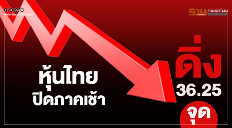 “โคโรนา”ระบาดหนัก ฉุดหุ้นไทยภาคเช้าดิ่ง 36.25 จุด “โคโรนา”ระบาดหนัก ฉุดหุ้นไทยภาคเช้าดิ่ง 36.25 จุด