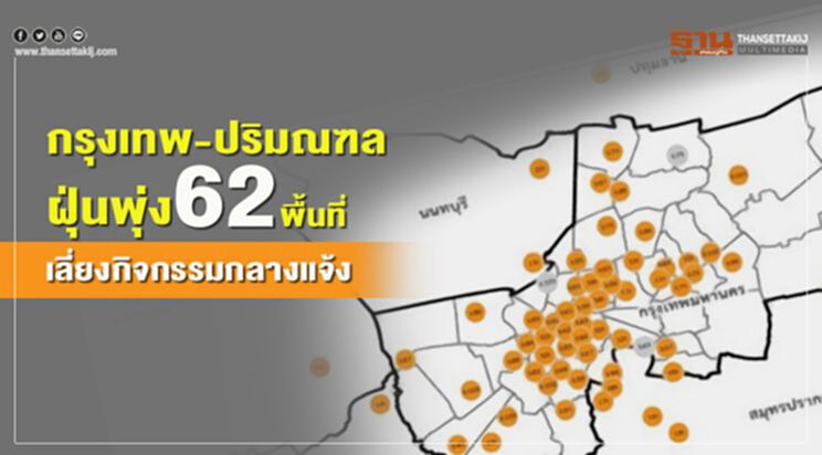 "กรุงเทพ-ปริมณฑล"ฝุ่นพุ่ง 62 พื้นที่เลี่ยงกิจกรรมกลางแจ้ง "กรุงเทพ-ปริมณฑล"ฝุ่นพุ่ง 62 พื้นที่เลี่ยงกิจกรรมกลางแจ้ง
