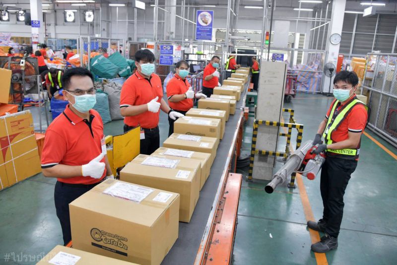 ปณท เข้มมาตรการป้องกันโคโรนา 