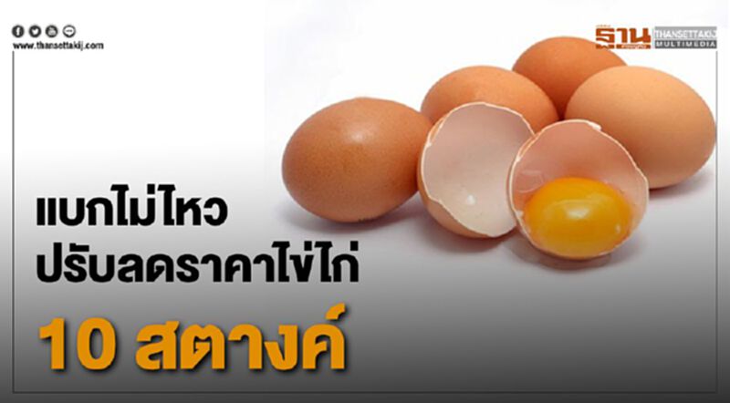 แบกไม่ไหวปรับลดราคาไข่ไก่ 10 สตางค์ แบกไม่ไหวปรับลดราคาไข่ไก่ 10 สตางค์