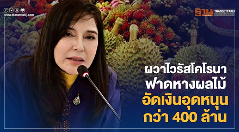 ผวาไวรัสโคโรนาฟาดหางผลไม้จ่ายอุดหนุนกว่า 400 ล้าน ผวาไวรัสโคโรนาฟาดหางผลไม้จ่ายอุดหนุนกว่า 400 ล้าน