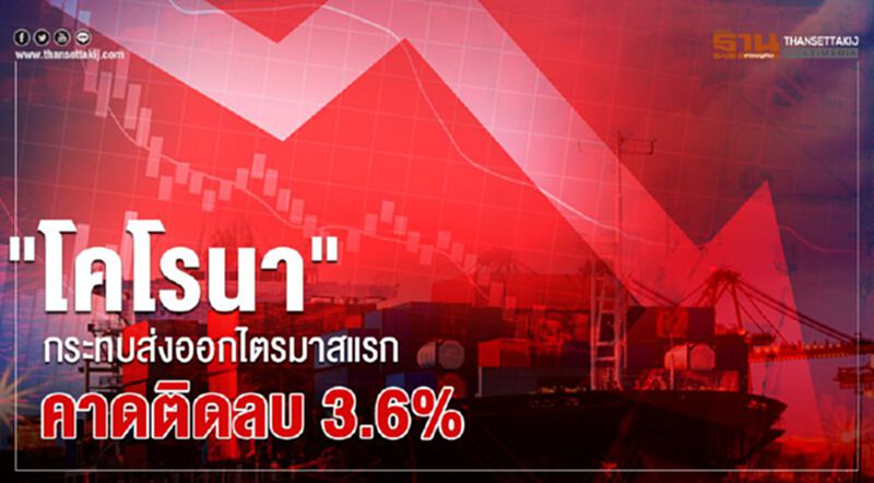 "โคโรนา" กระทบส่งออกไตรมาสแรกลบ 3.6% "โคโรนา" กระทบส่งออกไตรมาสแรกลบ 3.6%
