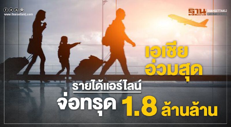 เอเชียอ่วมสุด รายได้แอร์ไลน์จ่อทรุด 1.8 ล้านล้าน