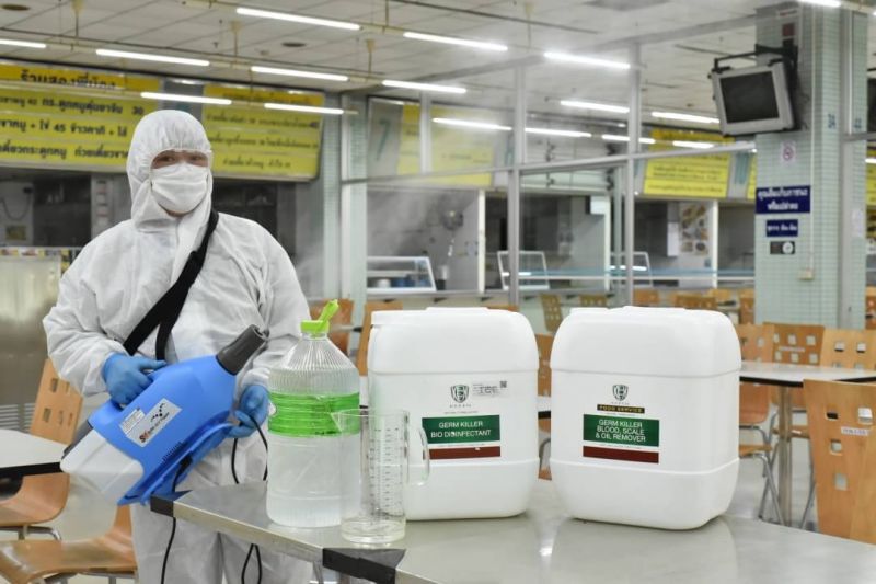 “ทีโอที” ทำ "Big Cleaning" ฉีดน้ำยาฆ่าเชื้อไวรัส