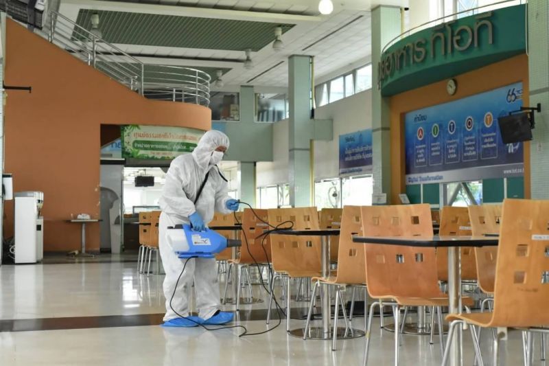 “ทีโอที” ทำ "Big Cleaning" ฉีดน้ำยาฆ่าเชื้อไวรัส