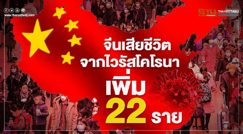 จีนเสียชีวิตจากไวรัสโคโรนาเพิ่ม 22 ราย จีนเสียชีวิตจากไวรัสโคโรนาเพิ่ม 22 ราย