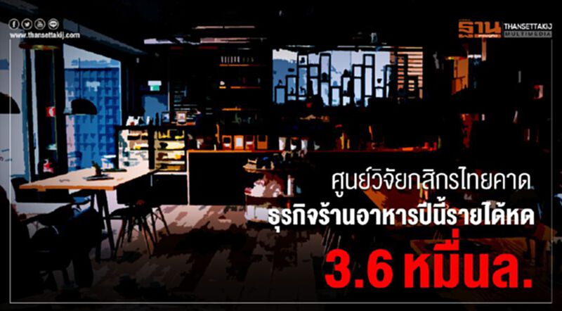 ศูนย์วิจัยกสิกรไทยคาด ธุรกิจร้านอาหารปีนี้รายได้หด3.6หมื่นล. ศูนย์วิจัยกสิกรไทยคาด ธุรกิจร้านอาหารปีนี้รายได้หด3.6หมื่นล.