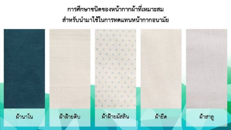ผ้าที่เหมาะ ทำ "หน้ากากอนามัย" ที่สุด