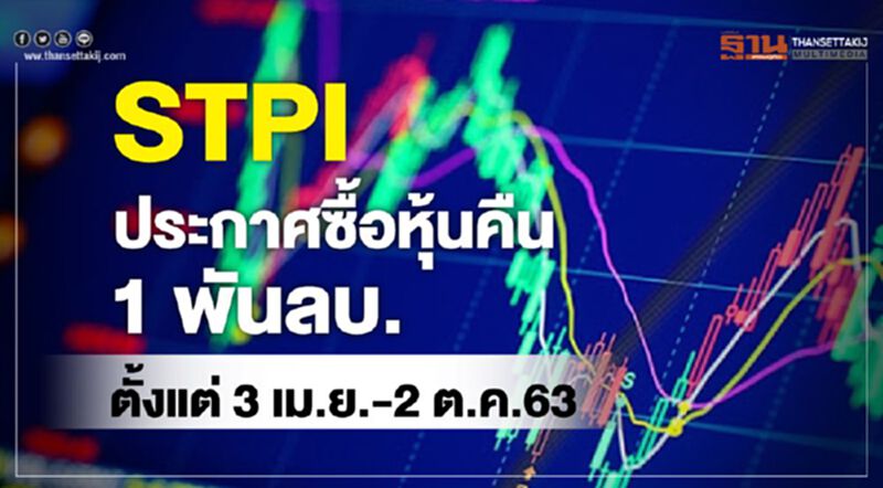 STPI ประกาศซื้อหุ้นคืน 1 พันลบ. ตั้งแต่ 3 เม.ย.-2ต.ค.63 STPI ประกาศซื้อหุ้นคืน 1 พันลบ. ตั้งแต่ 3 เม.ย.-2ต.ค.63