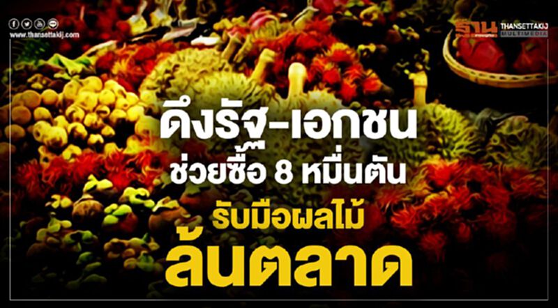 ดึงรัฐ-เอกชนช่วยซื้อ 8 หมื่นตัน รับมือผลไม้ล้นตลาด ดึงรัฐ-เอกชนช่วยซื้อ 8 หมื่นตัน รับมือผลไม้ล้นตลาด