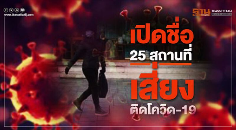กรมควบคุมโรค เปิดชื่อ 25 สถานที่เสี่ยงติดโควิด-19 กรมควบคุมโรค เปิดชื่อ 25 สถานที่เสี่ยงติดโควิด-19