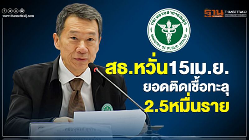 สธ.หวั่น15เม.ย.ยอดติดเชื้อทะลุ 2.5 หมื่นราย สธ.หวั่น15เม.ย.ยอดติดเชื้อทะลุ 2.5 หมื่นราย