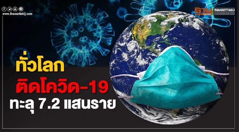 ทั่วโลกติดโควิด-19 ทะลุ 7.2 แสนราย สหรัฐฯอันดับหนึ่ง ทั่วโลกติดโควิด-19 ทะลุ 7.2 แสนราย สหรัฐฯอันดับหนึ่ง