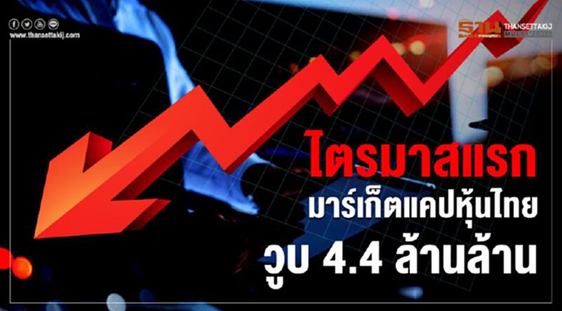 ไตรมาสแรกมาร์เก็ตแคปหุ้นไทยวูบ 4.4 ล้านล้านบาท ไตรมาสแรกมาร์เก็ตแคปหุ้นไทยวูบ 4.4 ล้านล้านบาท