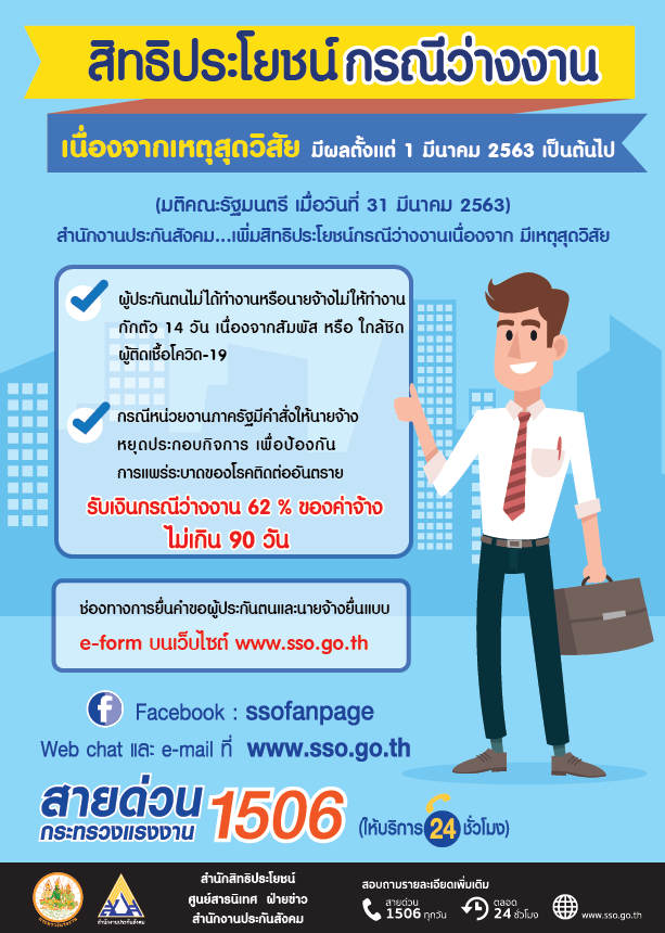 เคาะให้อัตราเดียวกันช่วยผู้ประกันตน"ว่างงาน"