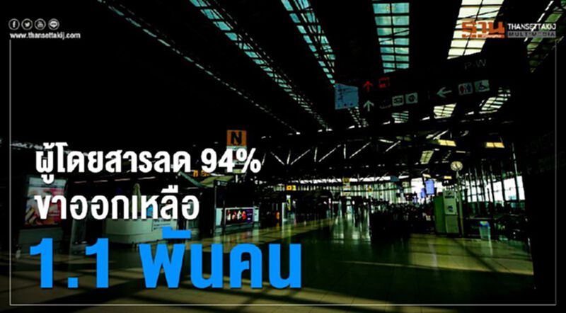 ผู้โดยสารลด 94% ขาออกเหลือ1.1พันคน ผู้โดยสารลด 94% ขาออกเหลือ1.1พันคน