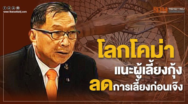 โลกโคม่าแนะผู้เลี้ยงกุ้งลดการเลี้ยงก่อนเจ๊ง