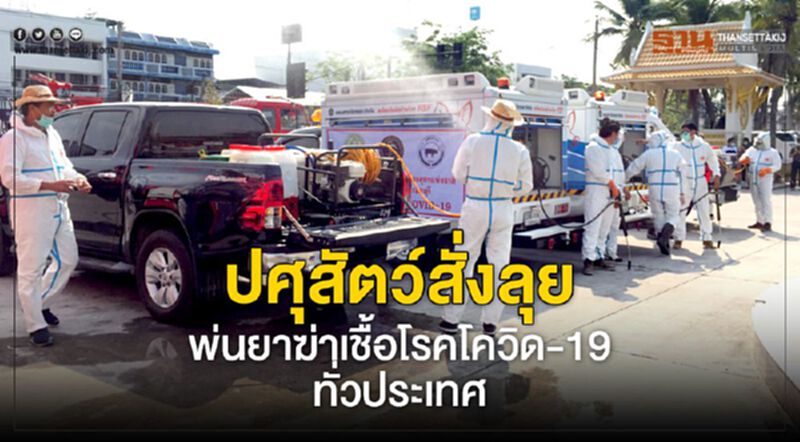 ปศุสัตว์สั่งลุยพ่นยาฆ่าเชื้อโรคโควิด-19 ทั่วประเทศ ปศุสัตว์สั่งลุยพ่นยาฆ่าเชื้อโรคโควิด-19 ทั่วประเทศ