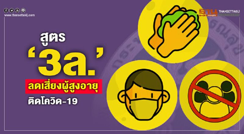 แนะสูตร“3 ล.”ลดเสี่ยงผู้สูงอายุติดโควิด-19 แนะสูตร“3 ล.”ลดเสี่ยงผู้สูงอายุติดโควิด-19