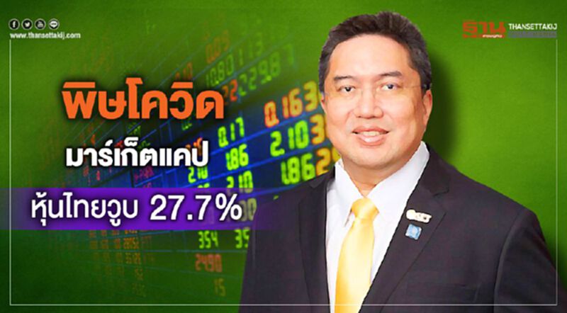 พิษโควิด มาร์เก็ตแคปหุ้นไทยวูบ 27.7% พิษโควิด มาร์เก็ตแคปหุ้นไทยวูบ 27.7%