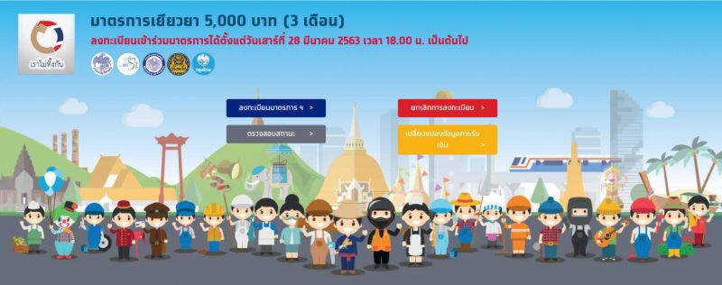 เปลี่ยนบัญชีรับเงิน5,000"เราไม่ทิ้งกัน"ได้แล้วที่นี่