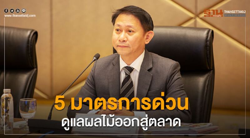 5 มาตรการด่วนดูแลผลไม้ออกสู่ตลาด 5 มาตรการด่วนดูแลผลไม้ออกสู่ตลาด