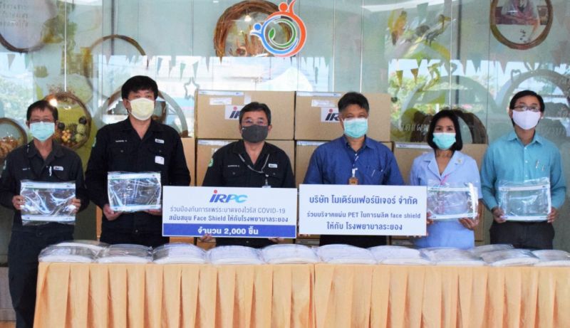 IRPC มอบ Face Shield 2,000 ชิ้นให้ ร.พ.ระยองสู้โควิด-19