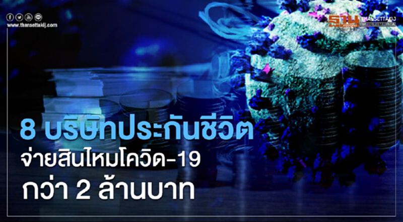 8บริษัทประกันชีวิตจ่ายสินไหมโควิด-19กว่า 2 ล้านบาท 8บริษัทประกันชีวิตจ่ายสินไหมโควิด-19กว่า 2 ล้านบาท