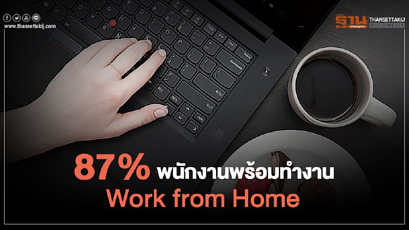 87% พนักงานพร้อมทำงาน Work from Home 87% พนักงานพร้อมทำงาน Work from Home