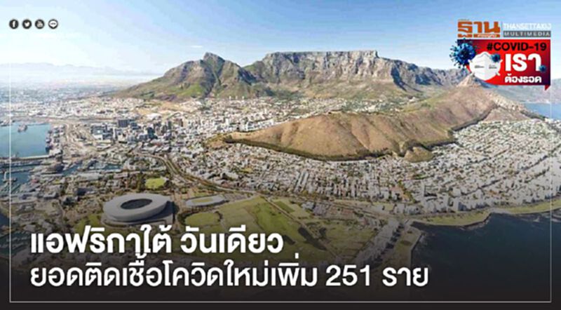 แอฟริกาใต้ วันเดียวยอดติดเชื้อโควิดรายใหม่เพิ่ม 251 ราย แอฟริกาใต้ วันเดียวยอดติดเชื้อโควิดรายใหม่เพิ่ม 251 ราย