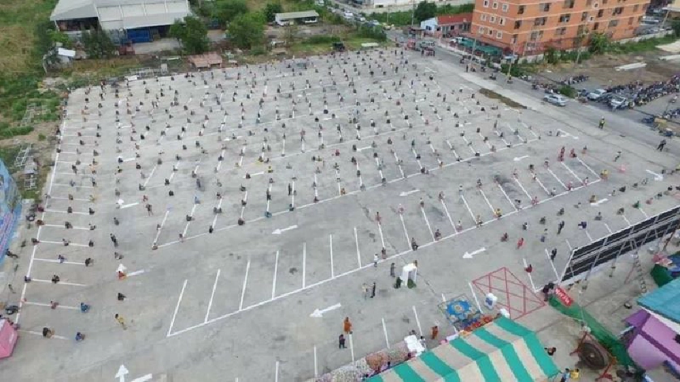 ระเบียบโรงทานวัดทวีฯแถวห่าง3เมตร