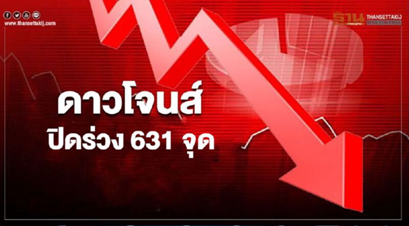 หุ้นกลุ่มพลังงานดิ่ง ฉุดดาวโจนส์ปิดร่วง 631 จุด หุ้นกลุ่มพลังงานดิ่ง ฉุดดาวโจนส์ปิดร่วง 631 จุด