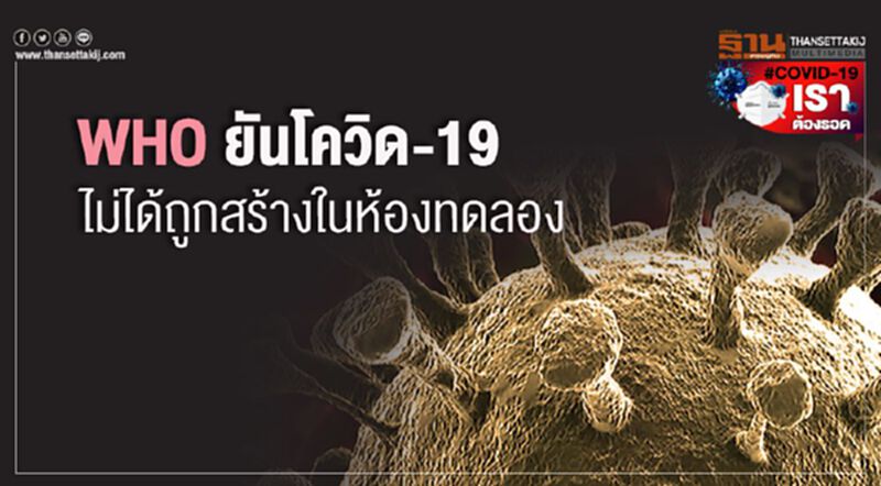 WHO ยันโควิด-19 ไม่ได้ถูกสร้างในห้องทดลอง WHO ยันโควิด-19 ไม่ได้ถูกสร้างในห้องทดลอง
