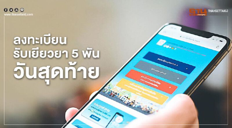 รีบเลย เที่ยงคืนวันนี้ ปิดลงทะเบียน "เยียวยา5พันบาท" รีบเลย เที่ยงคืนวันนี้ ปิดลงทะเบียน "เยียวยา5พันบาท"