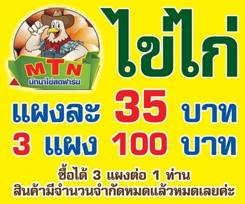 ผู้เลี้ยงอึ้ง “ไข่ไก่” จัดหนัก 3 แผงร้อย