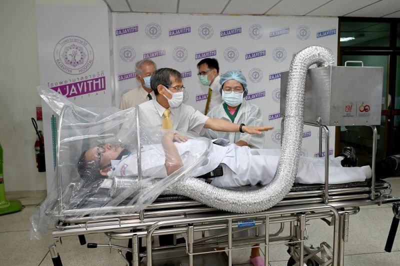 มจธ. ผลิตบอร์ดย้ายผู้ป่วย+ชุดบำบัดอากาศลดแพร่กระจายเชื้อ