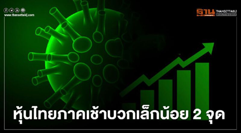 หุ้นไทยภาคเช้าบวกเล็กน้อย 2 จุด หุ้นไทยภาคเช้าบวกเล็กน้อย 2 จุด