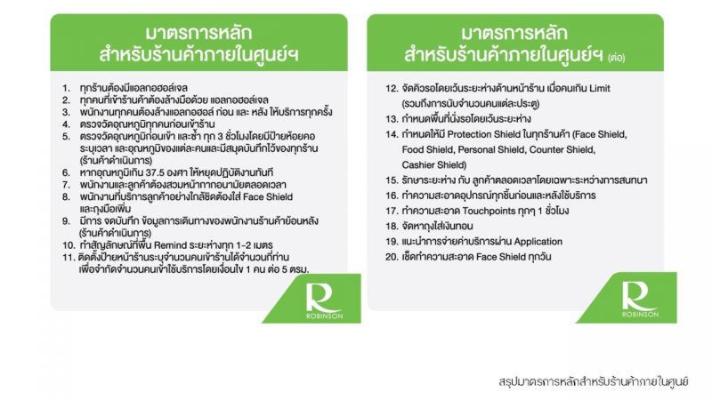 กางแผน “โรบินสัน” รับ "คลายล็อกดาวน์"