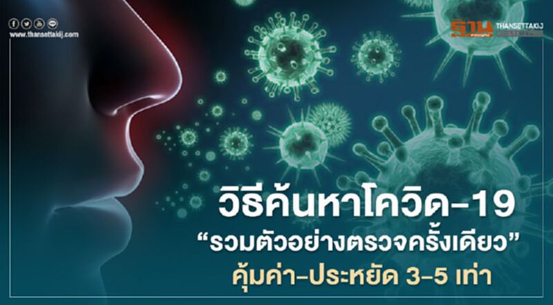 วิธีค้นหาโควิด-19แบบ“รวมตัวอย่างตรวจครั้งเดียว”คุ้มค่า-ประหยัดได้ 3-5 เท่า วิธีค้นหาโควิด-19แบบ“รวมตัวอย่างตรวจครั้งเดียว”คุ้มค่า-ประหยัดได้ 3-5 เท่า