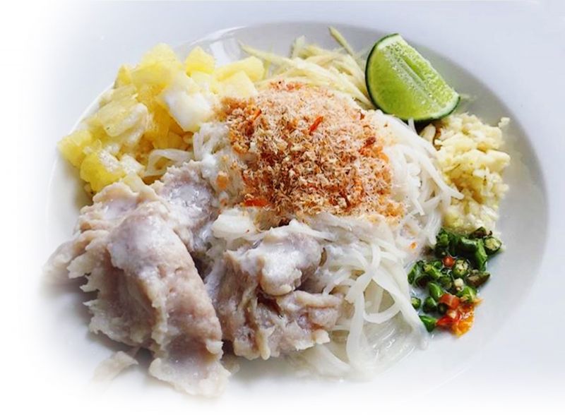ขนมจีนซาวนํ้า ทำกินแก้ร้อน