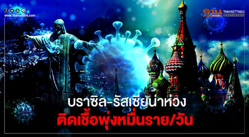 บราซิล-รัสเซียน่าห่วงติดเชื้อโควิดพุ่งกว่าหมื่นราย/วัน บราซิล-รัสเซียน่าห่วงติดเชื้อโควิดพุ่งกว่าหมื่นราย/วัน