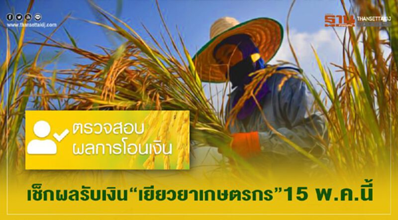 www.เยียวยาเกษตรกร.com เปิดเช็กตรวจสอบผลการโอนเงิน 15 พ.ค.นี้ www.เยียวยาเกษตรกร.com เปิดเช็กตรวจสอบผลการโอนเงิน 15 พ.ค.นี้